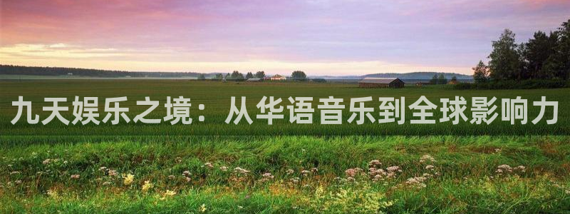 狗子28体育4：九天娱乐之境：从华语音乐到全球影响力