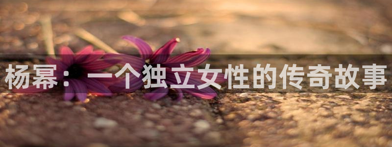 狗子28体育4：杨幂：一个独立女性的传奇故事